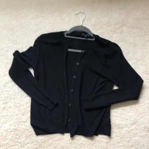 The Limited black textured cardigan black buttons
